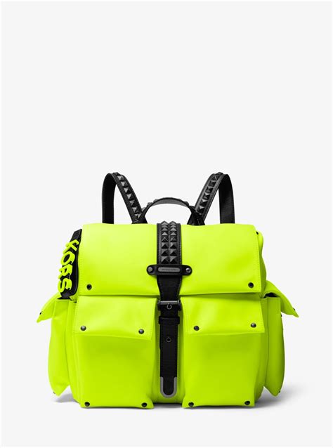 Olivia Medium Studded Neon Satin Backpack 